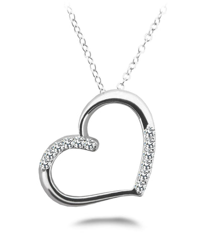 Diamond Detail Heart Pendant