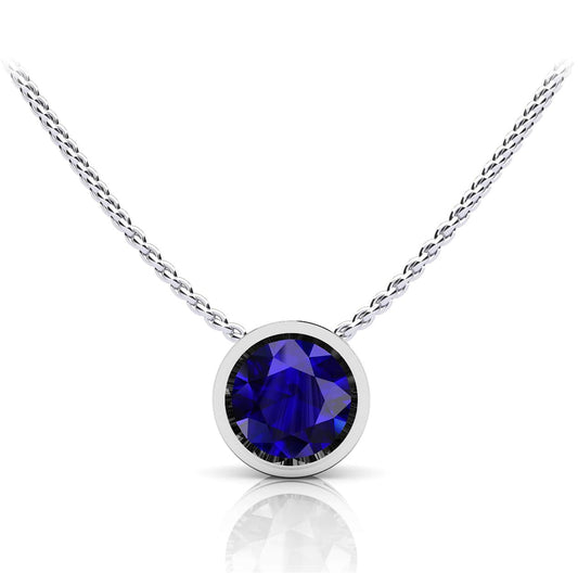 Solitaire Gemstone Bezel Set Pendant