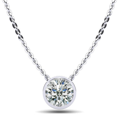 Solitaire Brilliant Round Diamond Pendant