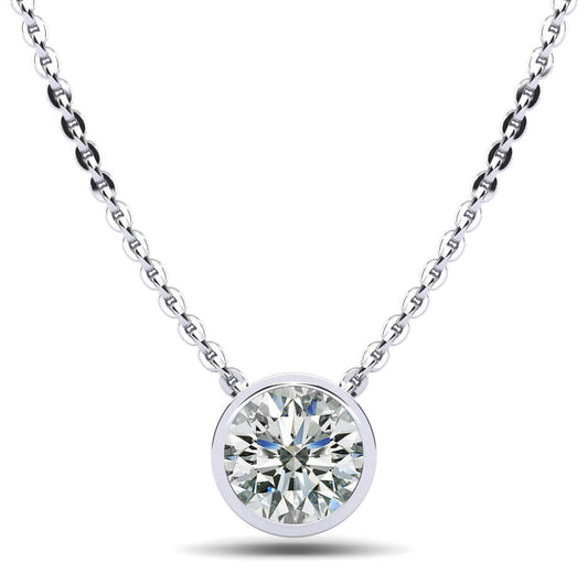 Solitaire Brilliant Round Diamond Pendant