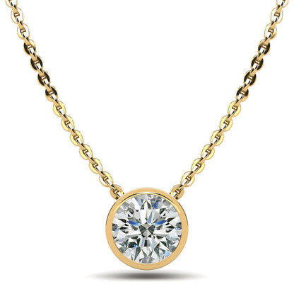 Solitaire Brilliant Round Diamond Pendant