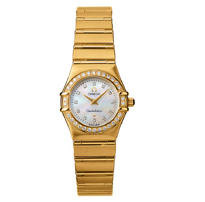 Omega Constellation 22.5 mm, Yellow Gold on Yellow Gold w/ Diamond Bezel